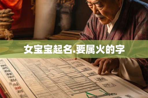 女宝宝起名.要属火的字