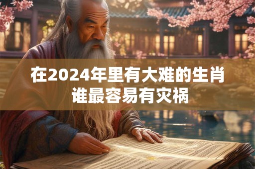 在2024年里有大难的生肖 谁最容易有灾祸