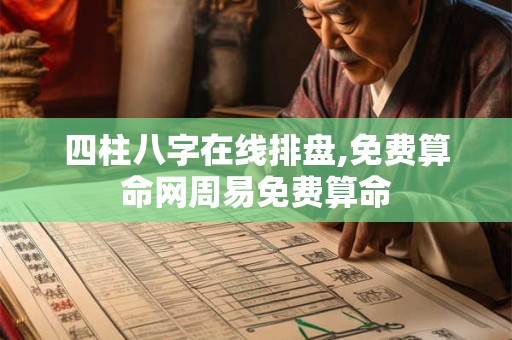 四柱八字在线排盘,免费算命网周易免费算命