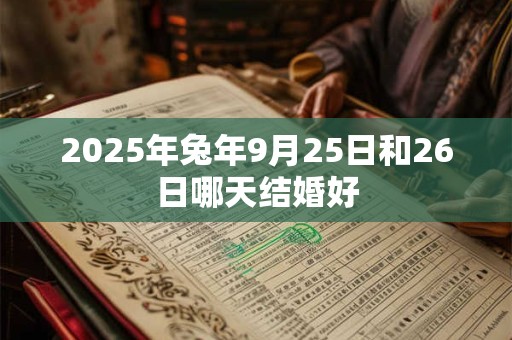 2025年兔年9月25日和26日哪天结婚好