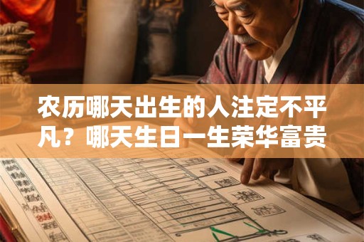 农历哪天出生的人注定不平凡？哪天生日一生荣华富贵？