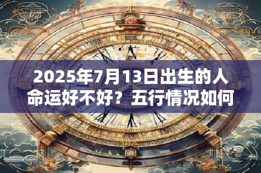 2025年7月13日出生的人命运好不好？五行情况如何