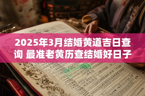 2025年3月结婚黄道吉日查询 最准老黄历查结婚好日子