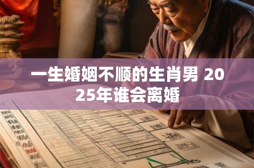 一生婚姻不顺的生肖男 2025年谁会离婚