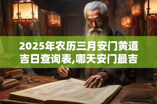 2025年农历三月安门黄道吉日查询表,哪天安门最吉利？