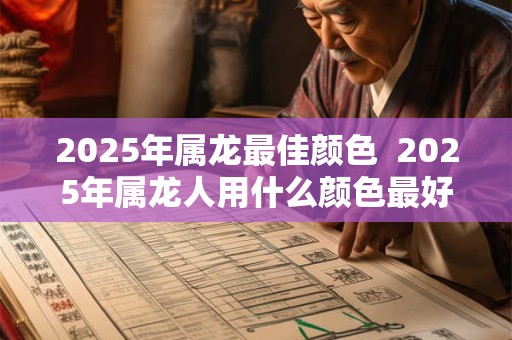 2025年属龙最佳颜色  2025年属龙人用什么颜色最好