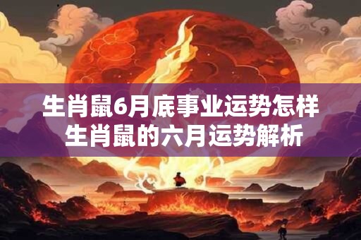 生肖鼠6月底事业运势怎样 生肖鼠的六月运势解析