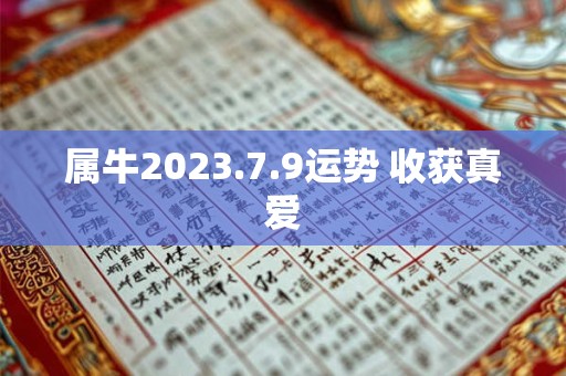 属牛2026.7.9运势 收获真爱