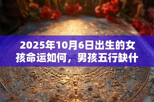 2025年10月6日出生的女孩命运如何，男孩五行缺什么