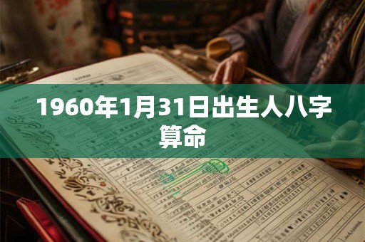 1960年1月31日出生人八字算命