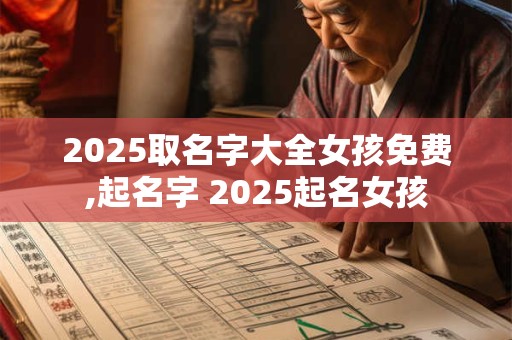 2025取名字大全女孩免费,起名字 2025起名女孩