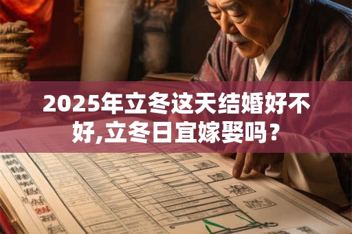 2025年立冬这天结婚好不好,立冬日宜嫁娶吗? 2025年立冬这天结婚好不好,立冬日宜嫁娶吗?