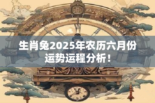 生肖兔2025年农历六月份运势运程分析！