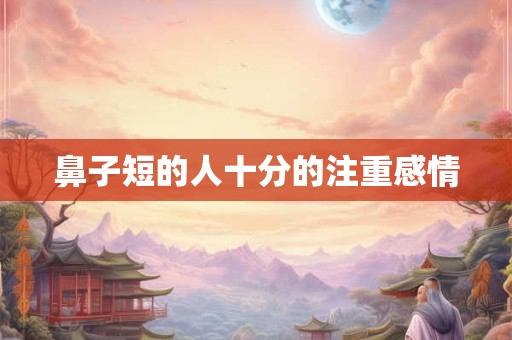 鼻子短的人十分的注重感情