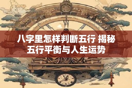 八字里怎样判断五行 揭秘五行平衡与人生运势