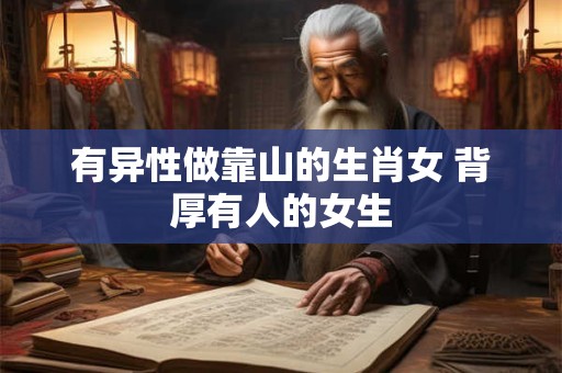 有异性做靠山的生肖女 背厚有人的女生