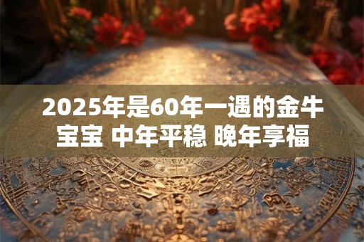 2025年是60年一遇的金牛宝宝 中年平稳 晚年享福
