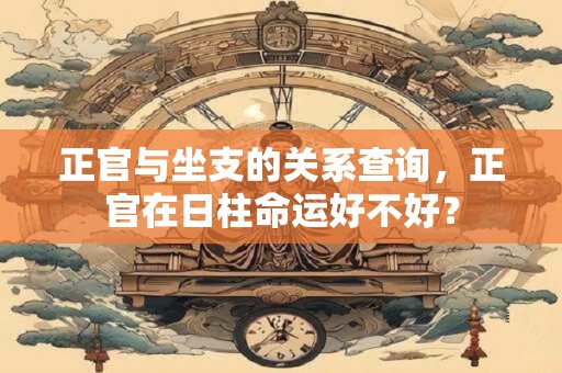 正官与坐支的关系查询，正官在日柱命运好不好？