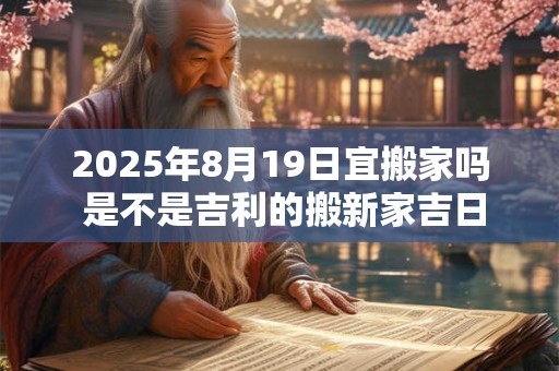 2025年8月19日宜搬家吗 是不是吉利的搬新家吉日