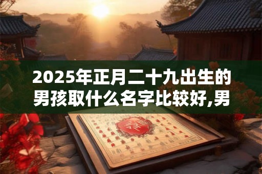 2025年正月二十九出生的男孩取什么名字比较好,男孩名字集锦
