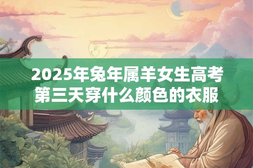 2025年兔年属羊女生高考第三天穿什么颜色的衣服
