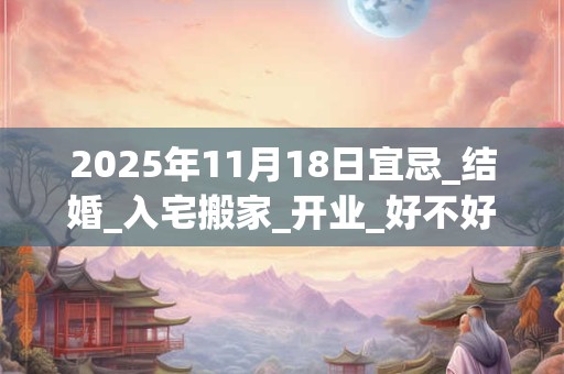 2025年11月18日宜忌_结婚_入宅搬家_开业_好不好？
