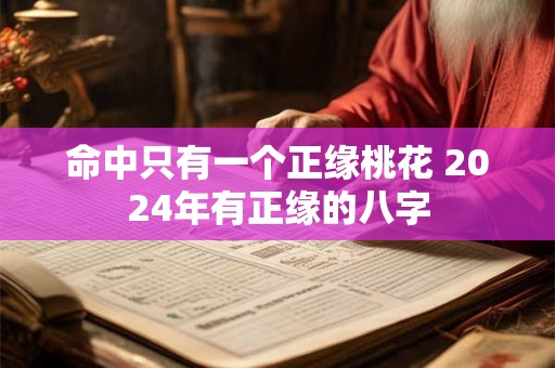 命中只有一个正缘桃花 2024年有正缘的八字