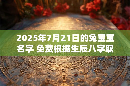 2025年7月21日的兔宝宝名字 免费根据生辰八字取名