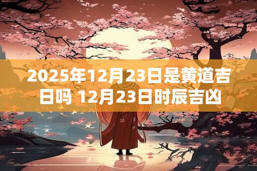 2025年12月23日是黄道吉日吗 12月23日时辰吉凶 2025年12月23日是黄道吉日吗 12月23日时辰吉凶
