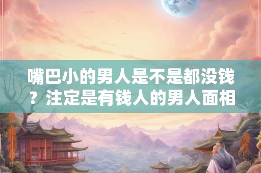 嘴巴小的男人是不是都没钱？注定是有钱人的男人面相
