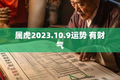 属虎2023.10.9运势 有财气