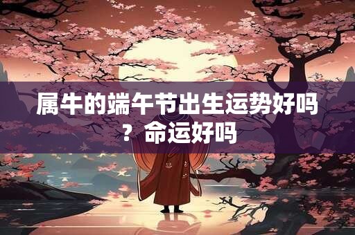 属牛的端午节出生运势好吗？命运好吗