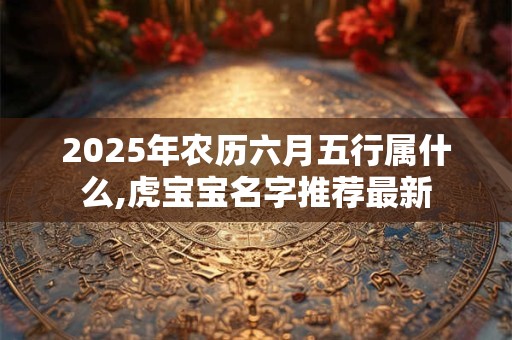 2025年农历六月五行属什么,虎宝宝名字推荐最新