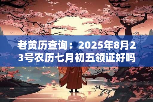 老黄历查询：2025年8月23号农历七月初五领证好吗
