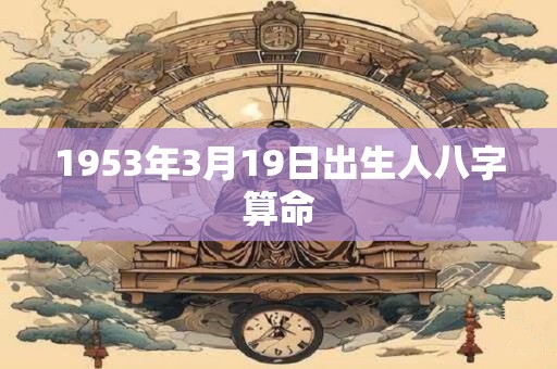 1953年3月19日出生人八字算命