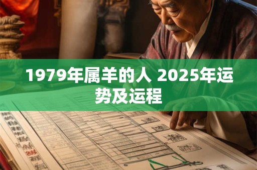 1979年属羊的人 2025年运势及运程