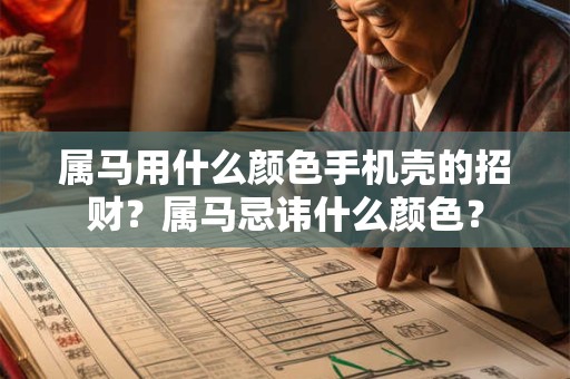 属马用什么颜色手机壳的招财？属马忌讳什么颜色？