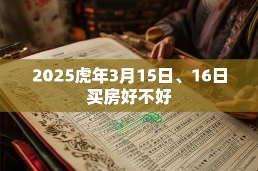 2025虎年3月15日、16日买房好不好