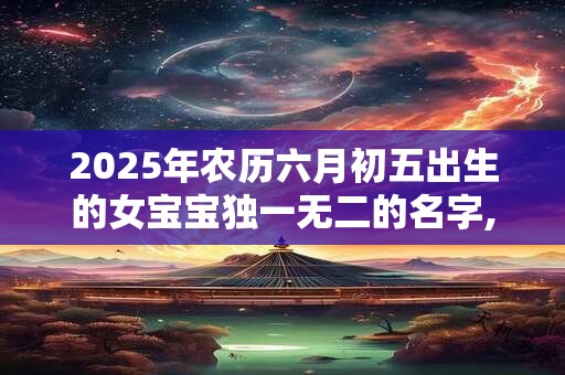 2025年农历六月初五出生的女宝宝独一无二的名字,取名方法介绍