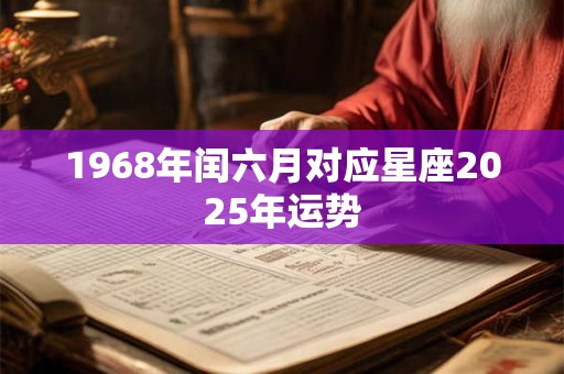 1968年闰六月对应星座2025年运势