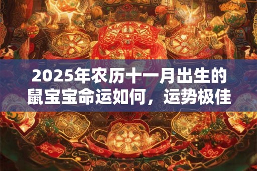 2025年农历十一月出生的鼠宝宝命运如何，运势极佳，富贵难挡