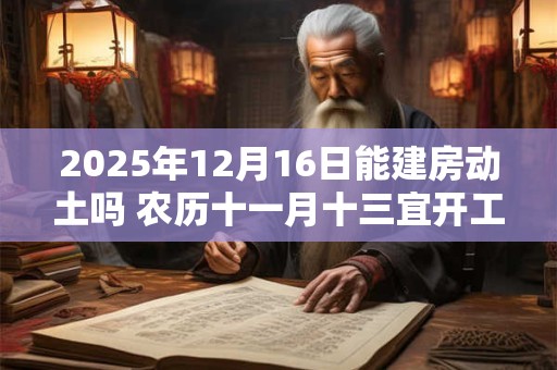 2025年12月16日能建房动土吗 农历十一月十三宜开工吗