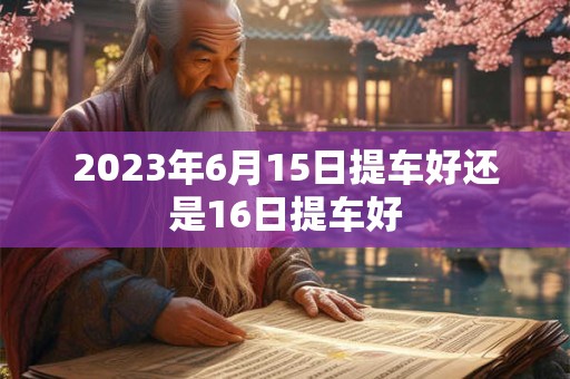 2023年6月15日提车好还是16日提车好