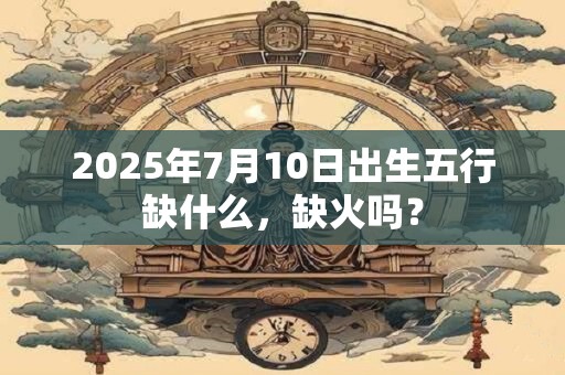 2025年7月10日出生五行缺什么，缺火吗？