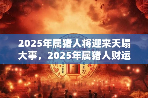 2025年属猪人将迎来天塌大事，2025年属猪人财运方位