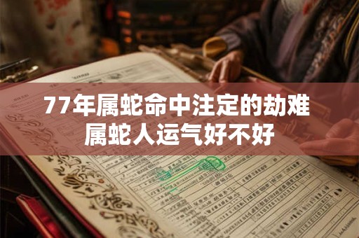 77年属蛇命中注定的劫难 属蛇人运气好不好