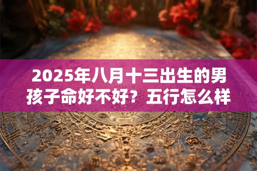 2025年八月十三出生的男孩子命好不好？五行怎么样