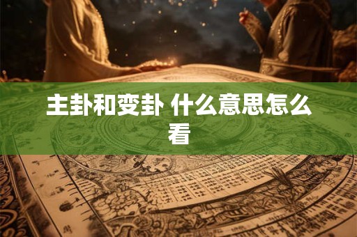 主卦和变卦 什么意思怎么看