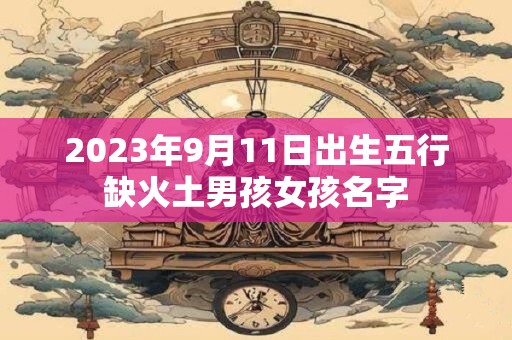 2023年9月11日出生五行缺火土男孩女孩名字