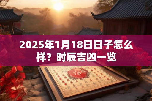 2025年1月18日日子怎么样？时辰吉凶一览